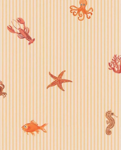 Tapeta paski i morskie stworzenia Eijffinger 363171 Tiny Treasures