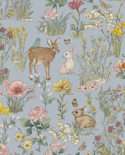 Tapeta leśne zwierzątka Eijffinger 363193 Tiny Treasures