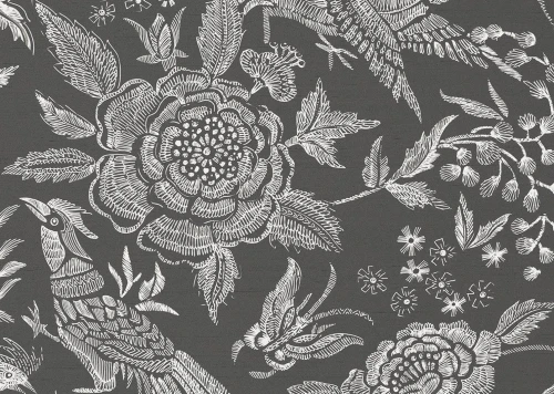 Tapeta botaniczna inspirowana stylem orientalnym Jannelli & Volpi 10661 Oriental Garden Ricamo Missoni Home 06