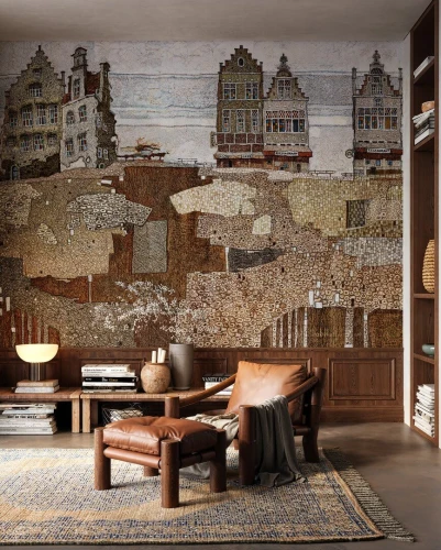 Fototapeta abstrakcyjne kamienice Wonderwall Borgo 35058804