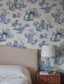 Fototapeta scenki rodzajowe Rebel Walls R21311 Toile Conversation Blue Sophisticated Luxe
