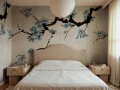 Fototapeta gałęzie kwitnącej wiśni Rebel Walls R21313 Blush of Spring Light Blue Sophisticated Luxe