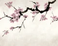 Fototapeta gałęzie kwitnącej wiśni Rebel Walls R21316 Blush of Spring Pink Sophisticated Luxe