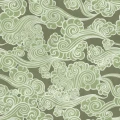 Fototapeta azjatyckie chmury Rebel Walls R21320 Kumo Green Sophisticated Luxe