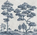 Fototapeta sceneria drzew Rebel Walls R21332 Poetic Trees Blue Sophisticated Luxe