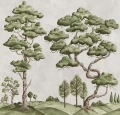Fototapeta sceneria drzew Rebel Walls R21334 Poetic Trees Beige Sophisticated Luxe