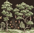 Fototapeta drzewa i ptaki Rebel Walls R21335 Forest Poem Black Sophisticated Luxe