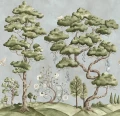 Fototapeta drzewa i ptaki Rebel Walls R21336 Forest Poem Light Blue Sophisticated Luxe