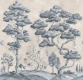 Fototapeta drzewa i ptaki Rebel Walls R21337 Forest Poem Blue Sophisticated Luxe