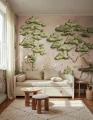 Fototapeta drzewa i ptaki Rebel Walls R21339 Forest Poem Pink Sophisticated Luxe