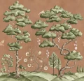 Fototapeta drzewa i ptaki Rebel Walls R21340 Forest Poem Rust Sophisticated Luxe