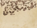 Fototapeta liście miłorzębu Rebel Walls R21342 Maidenhair Tree Brown Sophisticated Luxe