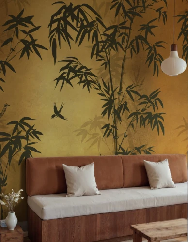 Fototapeta bambus Rebel Walls R21350 Bambusa Gold Sophisticated Luxe