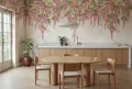 Fototapeta kwiaty glicynii spływające kaskadami Rebel Walls R21983 Whispers Wisteria Pink Sophisticated Luxe