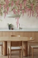 Fototapeta kwiaty glicynii spływające kaskadami Rebel Walls R21983 Whispers Wisteria Pink Sophisticated Luxe