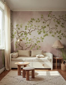 Fototapeta sceneria ogrodowa Rebel Walls R21990 Forest of Dreams Pink Sophisticated Luxe