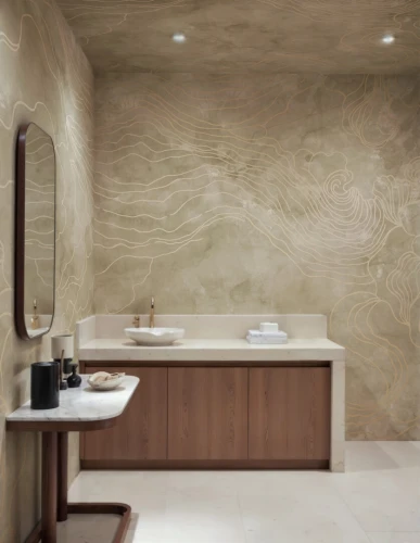 Fototapeta burzowe fale Rebel Walls R22000 Opulence Storm Beige Sophisticated Luxe