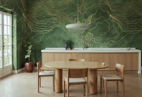 Fototapeta burzowe fale Rebel Walls R22001 Opulence Storm Green Sophisticated Luxe