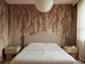 Fototapeta zwisające liście bambusa Rebel Walls R22010 Whispers of Bamboo Red Sophisticated Luxe