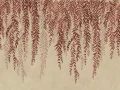 Fototapeta zwisające liście bambusa Rebel Walls R22010 Whispers of Bamboo Red Sophisticated Luxe