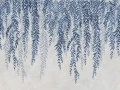 Fototapeta zwisające liście bambusa Rebel Walls R22013 Whispers of Bamboo Blue Sophisticated Luxe