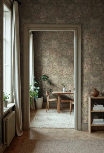 Fototapeta w stylu vintage Rebel Walls R21645 Botanical Manor Soft Botanical Gardens