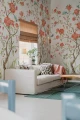 Fototapeta botaniczna w stylu chinoiserie Rebel Walls R21648 Chinoiserie Botanica White Botanical Gardens