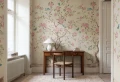 Fototapeta botaniczna w stylu chinoiserie Rebel Walls R21650 Chinoiserie Botanica Pink Botanical Gardens