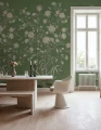 Fototapeta botaniczna w stylu chinoiserie Rebel Walls R21652 Chinoiserie Botanica Green Botanical Gardens