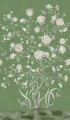 Fototapeta botaniczna w stylu chinoiserie Rebel Walls R21652 Chinoiserie Botanica Green Botanical Gardens