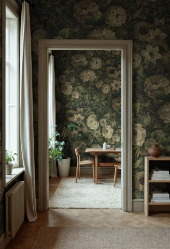 Fototapeta florystyczna vintage Rebel Walls R21669 Heritage Flora Green Botanical Gardens