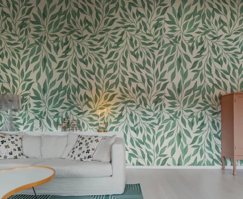 Fototapeta liście wierzby Rebel Walls R21688 Willow Green Botanical Gardens