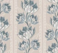 Fototapeta pasy i kwiaty Rebel Walls R21693 Tulip Stripes Blue Botanical Gardens