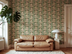 Fototapeta pasy i kwiaty Rebel Walls R21694 Tulip Stripes Pink Botanical Gardens