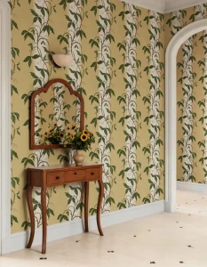 Fototapeta pasy i pnącza Rebel Walls R22071 Garden Stripe Yellow Botanical Gardens