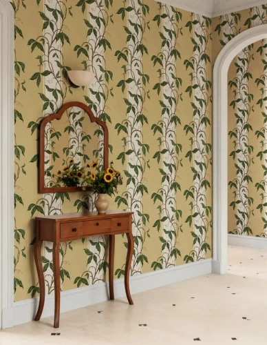 Fototapeta pasy i pnącza Rebel Walls R22071 Garden Stripe Yellow Botanical Gardens