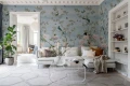Fototapeta botaniczna Rebel Walls R21718 Garden of Harmony Blue Diane Hill