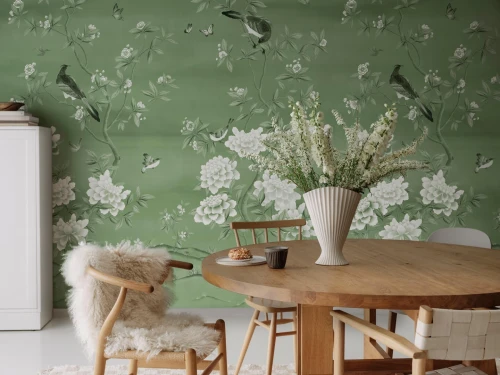 Fototapeta botaniczna Rebel Walls R21719 Garden of Harmony Green Diane Hill