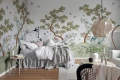 Fototapeta botaniczny krajobraz Rebel Walls R21722 Pine Grove White Diane Hill