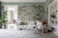 Fototapeta botaniczny krajobraz Rebel Walls R21725 Pine Grove Blue Diane Hill
