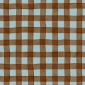 Fototapeta kratka Rebel Walls R21585 Gingham Brown Hot Pops