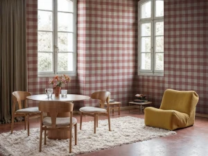 Fototapeta kratka Rebel Walls R21591 Gingham Red Hot Pops