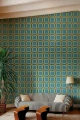 Fototapeta geometryczna Rebel Walls R21594 Bold Grid Green Hot Pops