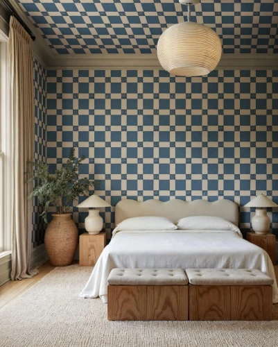 Fototapeta geometryczna - kwadraty Rebel Walls R21602 Artisan Square Light Blue Hot Pops