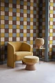 Fototapeta geometryczna - szachownica Rebel Walls R21603 Tile Orange Hot Pops