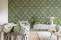 Fototapeta roślinna Rebel Walls R21747 Art Nouveau Flower Green Hot Pops