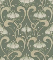 Fototapeta roślinna Rebel Walls R21747 Art Nouveau Flower Green Hot Pops