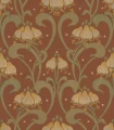Fototapeta roślinna Rebel Walls R21749 Art Nouveau Flower Red Hot Pops