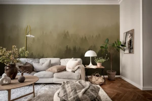 Fototapeta mglisty las Rebel Walls R22097 Cloudy Forest Brown Hot Pops