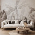 Fototapeta egzotyczna roślinność Rainforest Beige Wall Art